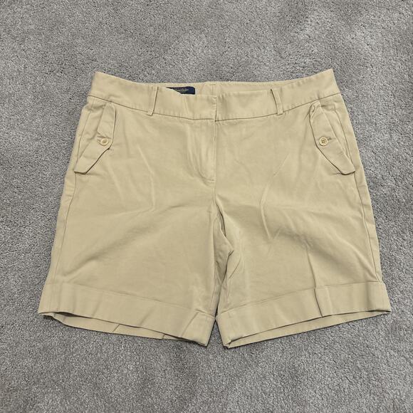 Brooks Brothers Advantage Chino Womens Khaki Shorts Size 16 - Picture 1 of 5